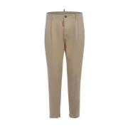 Dsquared2 Bomullbyxor med Logodetalj Beige, Herr