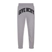 Givenchy Logo Bomullsjoggingbyxor med Broderad Detalj Gray, Herr