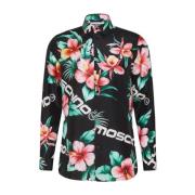 Moschino Sidenskjorta med Blommönster Multicolor, Herr