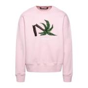 Palm Angels Broderad Logosweatshirt Pink, Herr