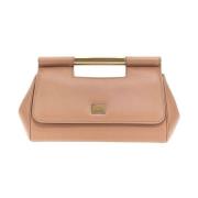 Dolce & Gabbana Sicily Läder Clutch Beige, Dam