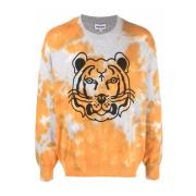 Kenzo Tie Dye Tiger Sweater Orange, Herr