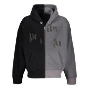 Palm Angels Kontrast Hoodie med Fronttryck Black, Herr