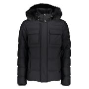 Moose Knuckles Vadderad parkas med päls huva Black, Herr