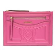 Love Moschino Stilren Handväska med Flera Fack Pink, Dam