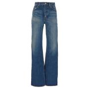 Saint Laurent Klassiska 5-ficksjeans i denim Blue, Dam