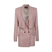 Karl Lagerfeld Kontrastknapp Blazer Pink, Dam