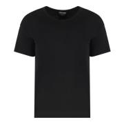 Tom Ford Räfflad crew-neck T-shirt Black, Dam