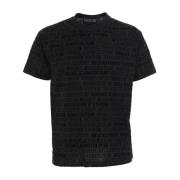 Versace Jeans Couture Snygg bomull T-shirt för män Black, Herr