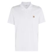 Maison Kitsuné Fox Head Patch Polo Shirt White, Herr