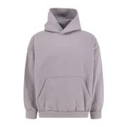 Balenciaga Logo Print Cotton Hooded Sweatshirt Gray, Herr