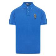 Polo Ralph Lauren Broderad 'Polo Bear' Bomullspolotröja Blue, Herr