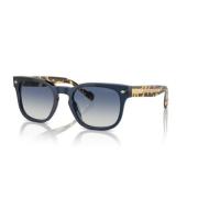 VOGUE Retro fyrkantiga acetat solglasögon med metall detaljer Blue, Un...