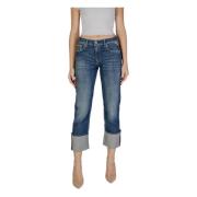 Replay High-Rise Jeans med sliten effekt Blue, Dam