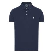 Polo Ralph Lauren Stretch Bomull Mesh Slim Fit Polo Blue, Herr