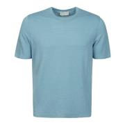 Filippo De Laurentiis Linne T-shirt Korta ärmar Blue, Herr