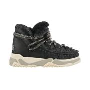 Mou Scoubidou Lace Trainer i Cracked Black/Grey Black, Dam