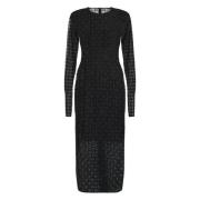 Givenchy Monogram Tulle Dress Black, Dam