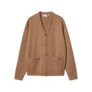 Carhartt Wip Borstad Blandning Knappkofta Beige, Herr