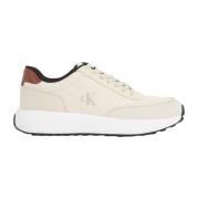 Calvin Klein Jeans Läder Herr Sneakers Vår/Sommar Kollektion Beige, He...