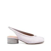 Maison Margiela Lila Tabi Ballerina Platta Skor Purple, Dam