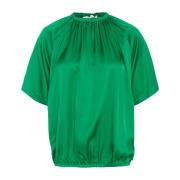 InWear Elegant Draperad Grön Blus Green, Dam