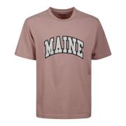 Sebago Rosa bomulls-T-shirt med tryck fram Pink, Herr