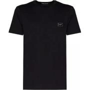 Dolce & Gabbana Svart Bomull T-shirt med Frontlogo Black, Herr