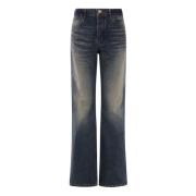 Balenciaga Blå Denim Flare Jeans Blue, Dam