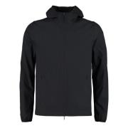 Herno Hooded Technical Fabric Jacket Black, Herr