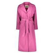 Herno Trenchcoat med logga och slagkrage Pink, Dam