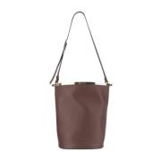 Tod's Läder Bucket Bag med Justerbart Handtag Brown, Dam