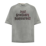 Dsquared2 T-shirt med logotyp Gray, Herr