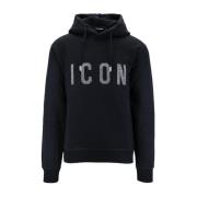 Dsquared2 Herrhoodie med ikontryck Black, Herr