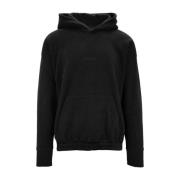 Saint Laurent Hoodie med broderad logotyp Black, Herr