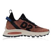 Dsquared2 Herr Snörning Tyg Sneakers Orange, Herr