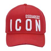 Dsquared2 Icon Baseballkeps med Spänne Stängning Red, Unisex