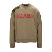 Dsquared2 Herr Pullover Sweatshirt Beige, Herr