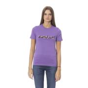 Baldinini Trendig kortärmad T-shirt Purple, Dam