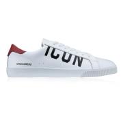 Dsquared2 Läder Snörskor Icon Brand White, Herr