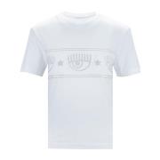 Chiara Ferragni Collection Kristall Logo T-shirt White, Dam