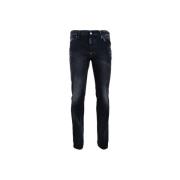 Dsquared2 Mäns Knapp Jeans Gray, Herr