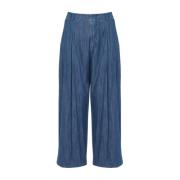 Max Mara Sophie Wide Leg Pants Blue, Dam