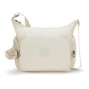 Kipling Funktionell Crossbody-väska med Flera Fickor Beige, Dam