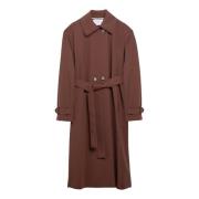 Harris Wharf London Spolverino Doppiopetto Trench Coat Brown, Dam