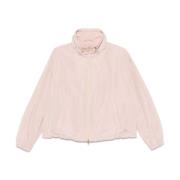 Herno Rose Pink Zip Coat med elastiska muddar Pink, Dam