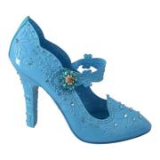 Dolce & Gabbana Kristall Askungen Pumps Bl Bl Multifrg Blue, Dam