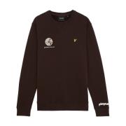 Lyle & Scott Mid Layers Playmobil Crewneck Sweatshirt Brown, Herr