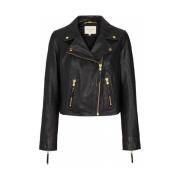 Lollys Laundry Leather Jackets Black, Dam