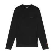 Lyle & Scott Mellanlager Färgblock Rund Hals Black, Herr